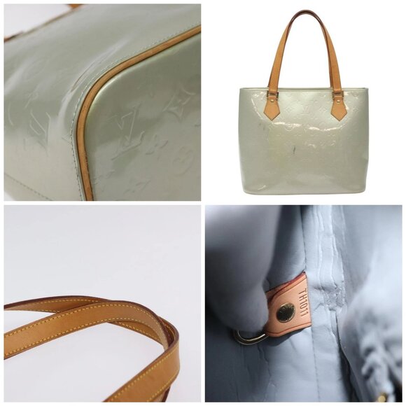 LOUIS VUITTON Monogram Vernis Houston Hand Bag Gris - Picture 10 of 14